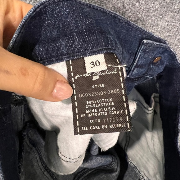 7 For All Mankind Buckle Back Women Flare Jeans Dark Wash Blue Denim  30 - Picture 9 of 10